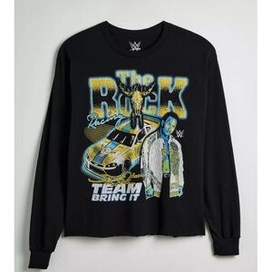 WWE The Rock Black Long Sleeve Shirt